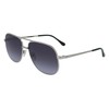 Lacoste Men's L222S Aviator Sunglasses, Palladium/Blue Gradient, 60 mm