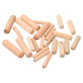 uxcell 500Pcs 6x30mm/8x30mm/10x40mm Wooden Dowel Pins, Fluted Wood Beveled Ends Tapered Dowel Hardwood Pegs, Fluted Wood Dowels Rods for Furniture, Crafts, DIY