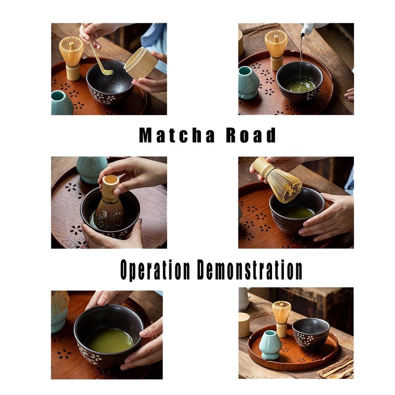 Matcha Whisk Natural Bamboo Tea Powder Whisk Semi-Handmade Chasen for