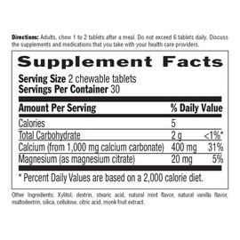 Country Life Acid Rescue Calcium Carbonate, Clean Formula, 1,000mg, Talc Free, 60 Chewable Mint Flavor Tablets, Sugar-Free, Certified Gluten Free, Certified Vegan, Non-GMO Verified