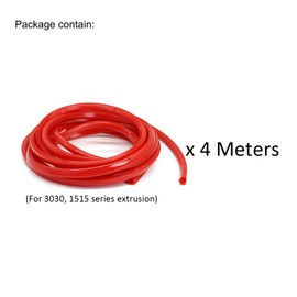 BLCCLOY 4 Meters 8mm 3030 Series 1515 15 Series Aluminum Extrusion 8mm Aluminum Profile Slot Cover Flat Seal for 8mm Slot Seal Strip 30mm x 30mm and 1.5 inch x 1.5 inch Aluminum Extrusion Rail-Red
