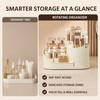 360° Rotating Makeup Organizer with Brush Holder, Acrylic Vanity Cosmetic