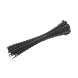 Meister 7452210 Cable Ties - Practical Set - 50 Pieces - Black - 200 x 4.8 mm - Sturdy Nylon - UV-Resistant - Durable and Robust/Cable Tie Set for Bundles/Cable Connector / 7452210
