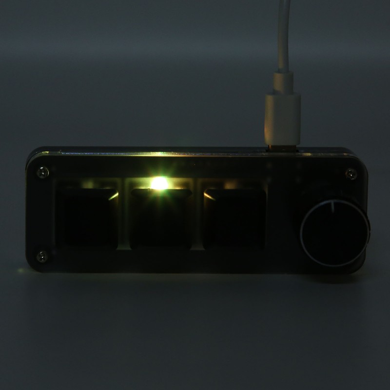 3 Key Small Keypad Multifunctional Shortcut RGB Backlight USB Mechanical