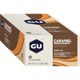 GU GU Energy Gel - 24 Pack Caramel Macchiato, 24 Pack
