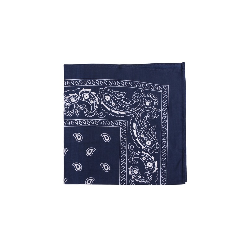 Macahel Cotton Paisley Design Bandana (Navy)