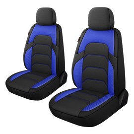 CAROMOP 3D Air Mesh Car Seat Covers 2 Front Seats,Breathable and Durable Seat Covers for Cars,Universal Fit for SUV,Vans,sedans, Trucks, Automotive Interior Covers(Black/Blue)