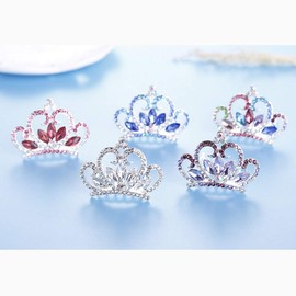 Yean - Tiara para novia, con peine para boda, diseño de flores y corona de princesa, regalo de cumpleaños para niñas, Plateado, Free Size