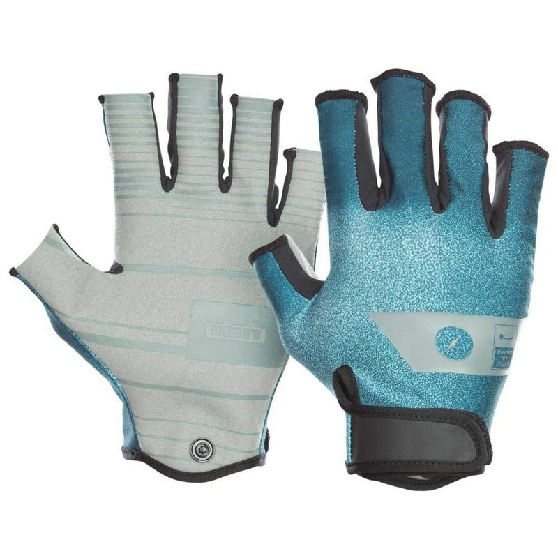 Unknown Ion Amare Half Finger Neoprene Gloves Green/Blue-XL