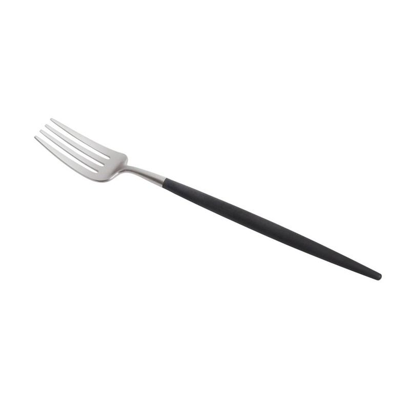 Cutipol GOA GO07 Dessert Fork, Black, 7.3 inches (18.5 cm)