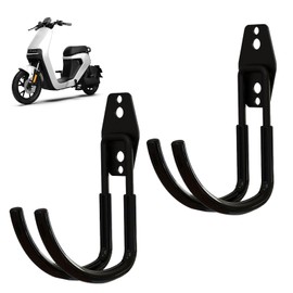 2 Pcs Garage Storage Hooks，Ev Charger Holder Wall Mount，Heavy-Duty J-Hook For EV Charger Cable Retractor，Suitable For Most Scenes (Black #Bending)