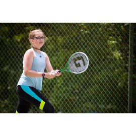 Gamma Sports Junior Tennis Racquet: Quick Kids 23 Inch Tennis Racket - Prestrung Youth Tennis Racquets for Boys and Girls - 93 Inch Head Size - Orange