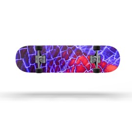 DesignSkinz - Decorative and Protective Scratch Resistant Skin Vinyl Wrap Kit for Skateboard Decks - Blue Red Dragon Vein Agate