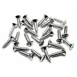 Retro-Motive Chrome #10 x 3/4" Phillips Oval Head Trim Screws for Mopar- Qty.25- #2055