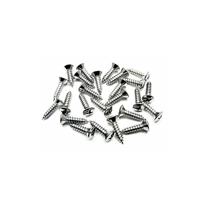 Retro-Motive Chrome #10 x 3/4" Phillips Oval Head Trim Screws