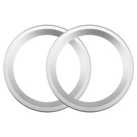 ACROPIX Universal 4" Subwoofer Speaker Rings Cover Spacers Speaker Audio Decorative Circle without Mesh Grille ABS Silver Tone - Pack of 2