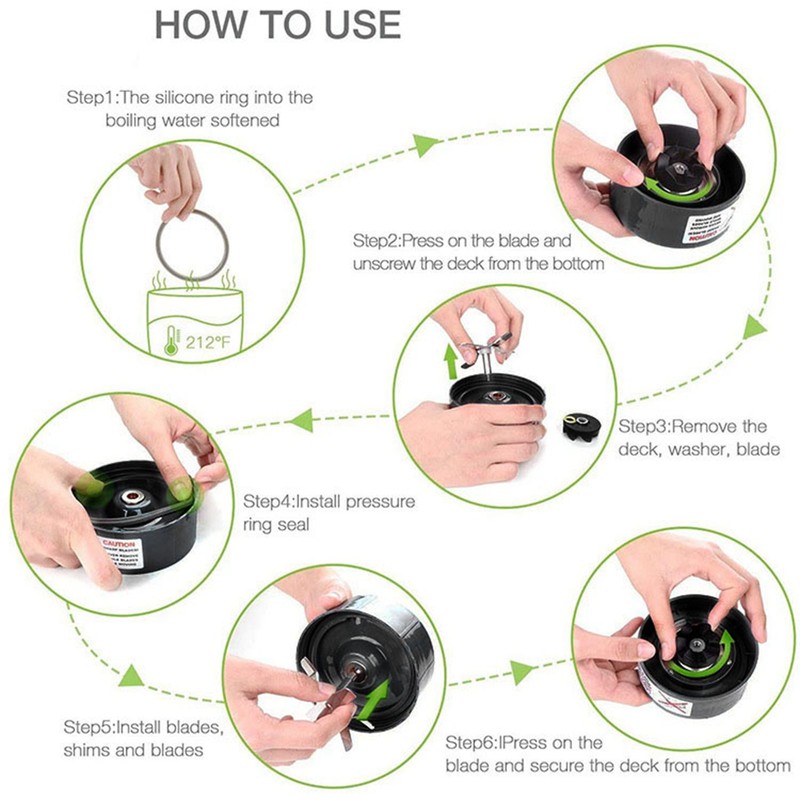 Blender Blades Grey Stainless Steel Easy Replacement Easy Operation Blender