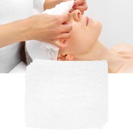 Mascarilla Facial de Gasa de 100 Piezas, Mascarilla Facial Precortada Desechable Respetuosa con la Piel de Algodón Suave para Spas, Salones de Belleza, Delicada y Cómoda,