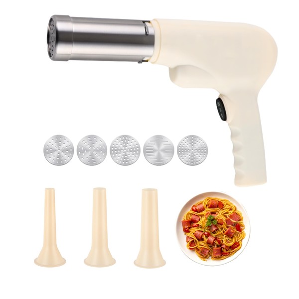 Handheld Electric Pasta Shaper Maker, 5-in-1 Cordless Pasta Maker Machine,