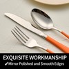 DINYWOW 20-Pieces Orange Silverware Sets for 4,Orange Handle Stainless Steel