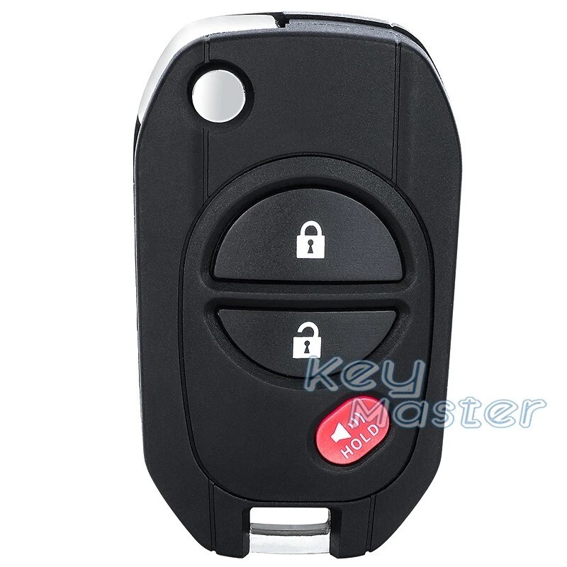 KeyMaster Upgraded Flip Remote Key Shell Case Fob for Toyota