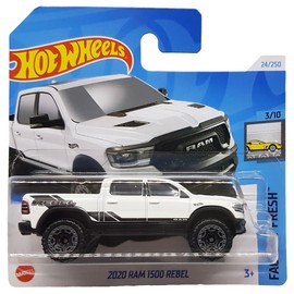 Hot Wheels - 2020 RAM 1500 Rebel - Factory Fresh 3/10 - HTC52 - Short Card - Pickup Truck - Weiss - Mattel 2024
