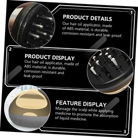 Beavorty 3pcs Electric Scalp Applicator Comb for Essential Oils and Scalp Treatment Precision Applicator for Hair Care Massage and Distribute Nutrients Evenly for Nourishing Hair