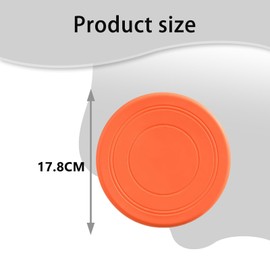 Syylqyr 3 Pcs Dog Frisbee, Durable Rubber Chew Resistant Frisbee Dog Toy Dog Training Toys for Stress Relief and Outdoor Play, Interactive Fetch Flying Disc for Park Beach Backyard Fun