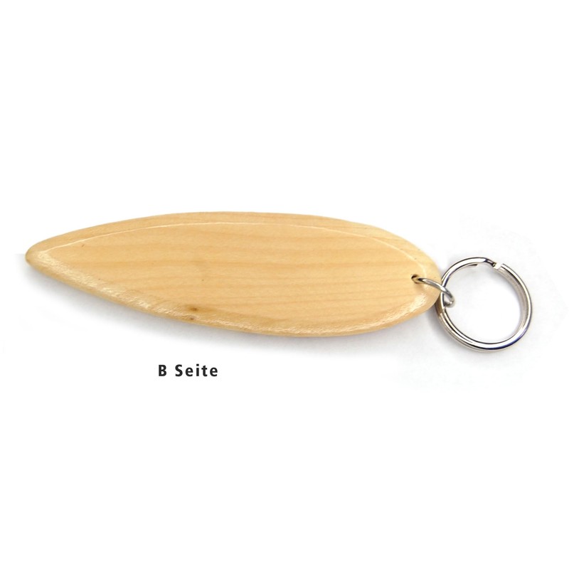AXLorange Mini Surfboard Hawaii Wooden Keyring with Lettering, Approx. 10