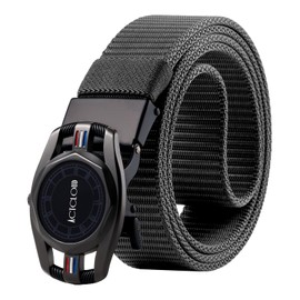 ACTCLOUD Ratchet Belt for Men, Nylon Web Golf Belt Casual Work Belts Adjustable Trim to Fit