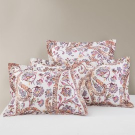 DAUAOTO King Size Pillowcases, Cotton Printed Shams Pillow Cover 2 Pieces Set 20"x36", Traditional Paisley Pattern
