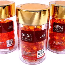 Ellipse Hair Vitamin Brown Bottle (50 Capsules) x 3 Piece Set