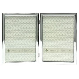 Lawrence Frames Metal Frame, Standard, Silver, 5x7 Double