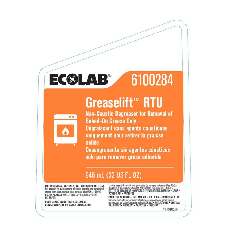 Ecolab Greaselift RTU Non-Caustic Degreaser - 32 FL OZ Spray