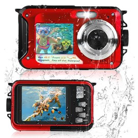 Comius Sharp Underwater Camera, 10 ft Underwater Camera, Snorkelling, 30MP Photo FHD Video Digital Camera Waterproof with 32G Memory Card for Self-Timer Underwater, Swimming, Surfing, Diving