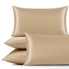 Yorkshire Bedding Champagne Satin Pillow Cases 4 Pack for Hair