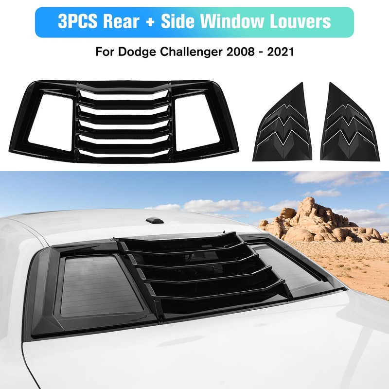 LitMiRaCle Rear & Side Window Louvers Windshield Sunshade Wind Shutter