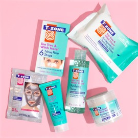 T-Zone Tea Tree & Witch Hazel Nose Pore Strips (6 Pack) - Lift out Dirt & Oil. Help Remove Impurities & Unclog Pores. Keep Skin Clear & Tighten Pores.