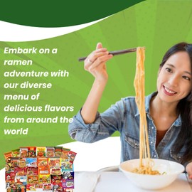 High Class Grass Ramen Noodle Variety Pack Sampler of 10 Instant Noodles from MAMA, Indomie, Lucky Me, and More