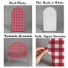 Aerdce Red and White Plaids Arch Backdrop Cover Strawberry Theme