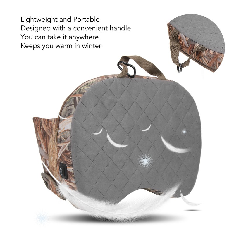 Portable Heating Cushion 3 Gears Soft Camouflage Outdoor Heated Seat