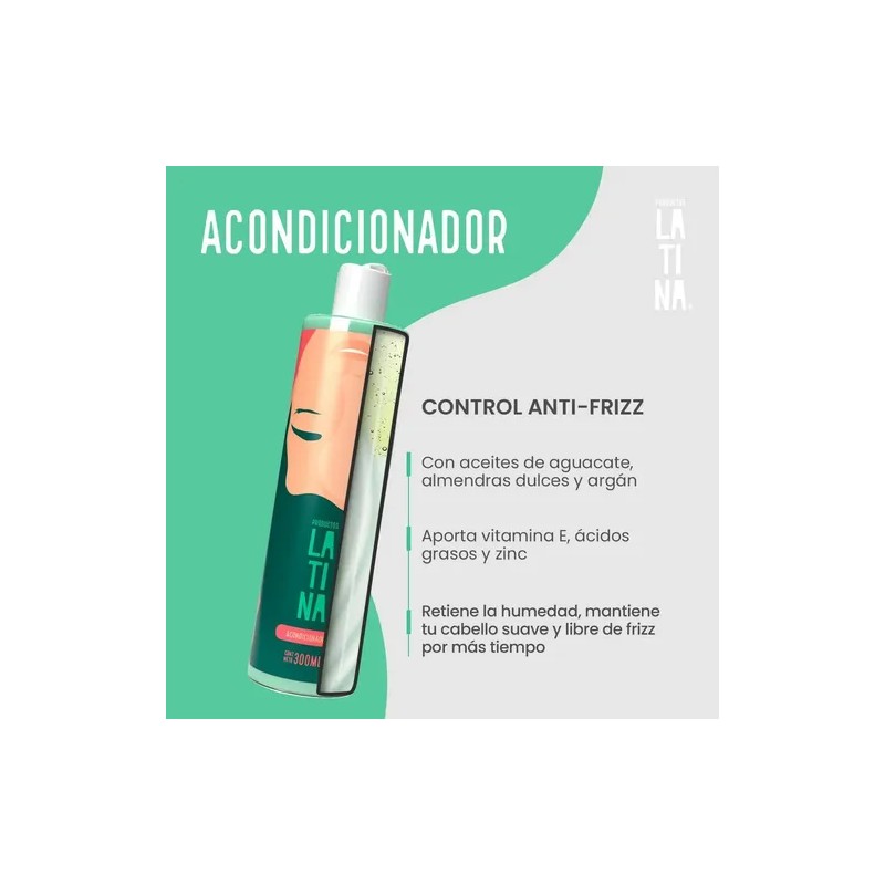 Kit Latina 4 Pzs Shampoo Anti Frizz Activa De Rizos