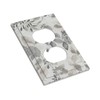 WMHUSU Decorative Outlet Covers Rustic Grey Leaves Country Boho Leaf
