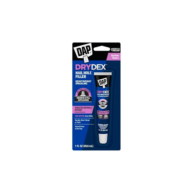 DAP DryDex Dry Time Indicator Spackling, Pink/White, 1 oz (7079800944)