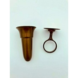 Niche Crypt Mausoleum Vase 4 inch with (Epoxy) Disc Base Ring Support