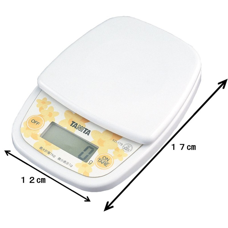 Tanita KD-179-BL Digital Cooking Scale, 2.2 lbs (1 kg), Blue