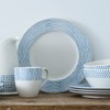 Noritake Blue Hammock Rim Stripe Dinner Plate, 11", Set of