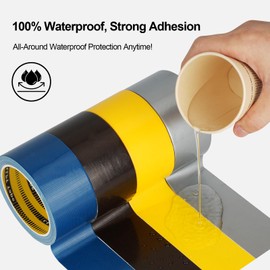 LLPT Duct Tape Premium Grade 2.36 Inches x 108 Feet x 11 Mil Easy Tear Residue Free Strong Adhesive Color Black (DT242)