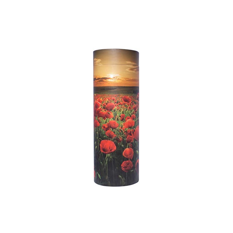 Scattering Ashes Urn, Eco-friendly Biodegradable Cremation Urn Scatter Tube (Poppy