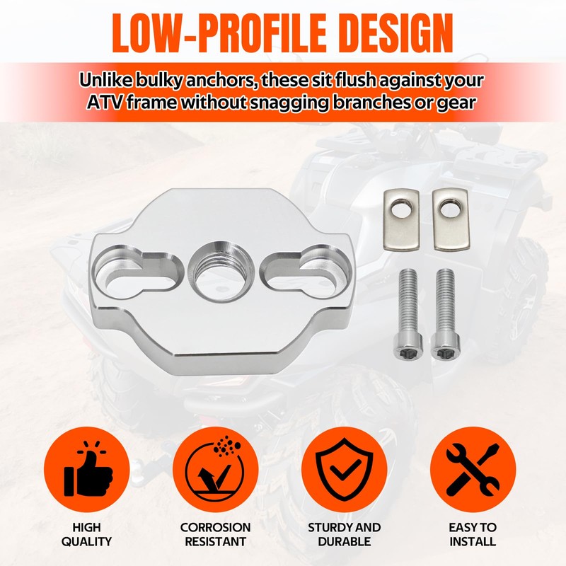 AUTOVIC Heavy-Duty ATV Tie Down Anchors Kit Aluminum Anchor Accessories